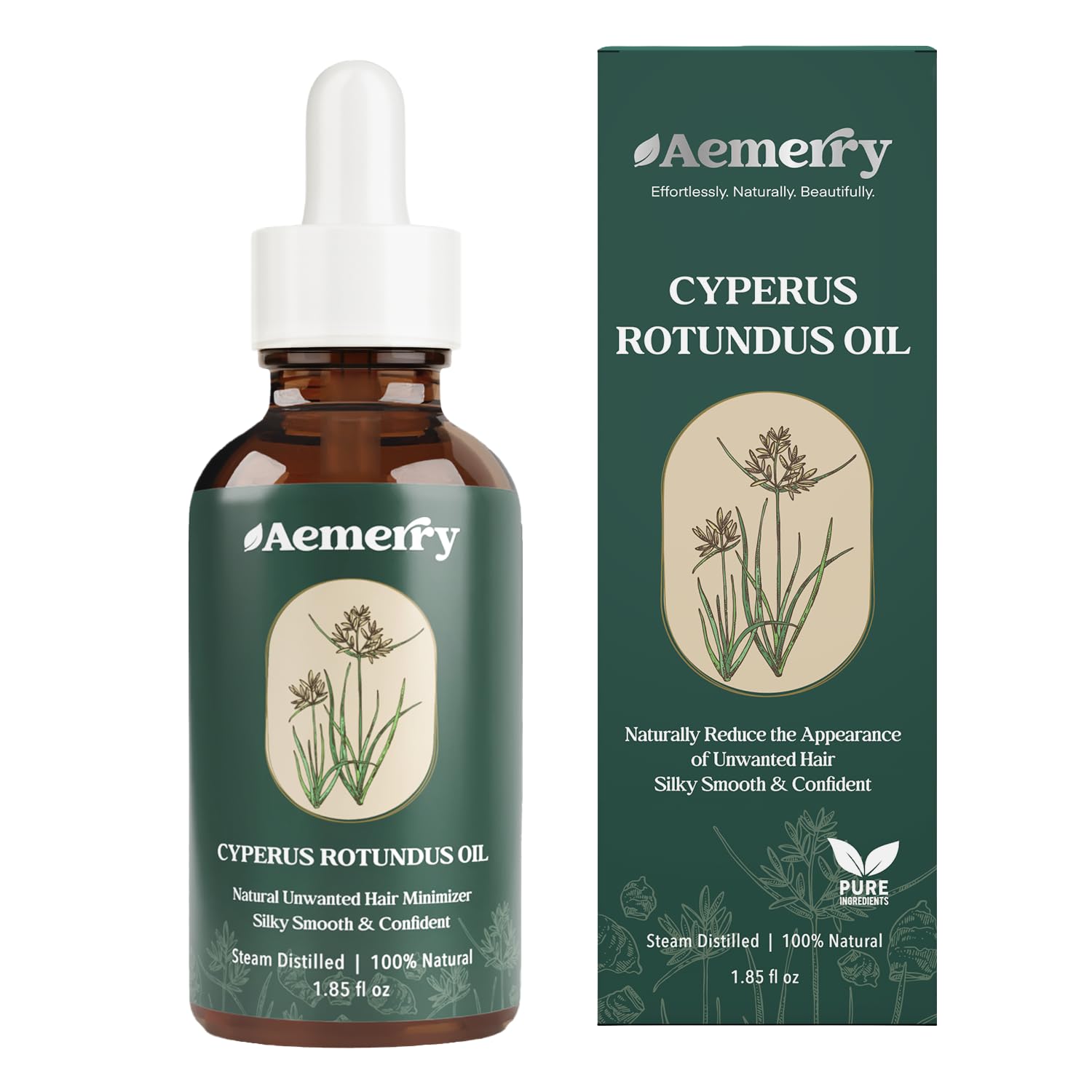 Piel satinada y nutrida gracias a Aemerry Cyperus Rotundus