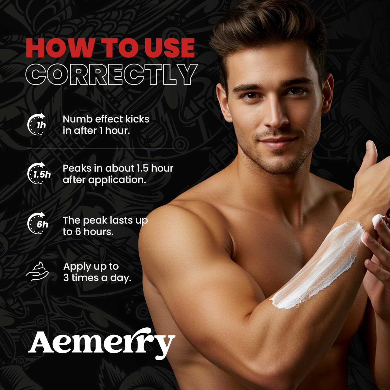 Caja de presentación Aemerry, diseño claro para facilitar compra.