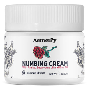 Aemerry crema anestésica para tatuajes, vertido de la botella, uso sencillo.