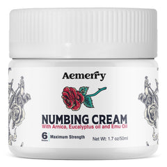 Aemerry crema anestésica para tatuajes, vertido de la botella, uso sencillo.