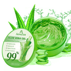 Aero Zen gel de aloe vera 99% puro para hidratación calmante de la piel.