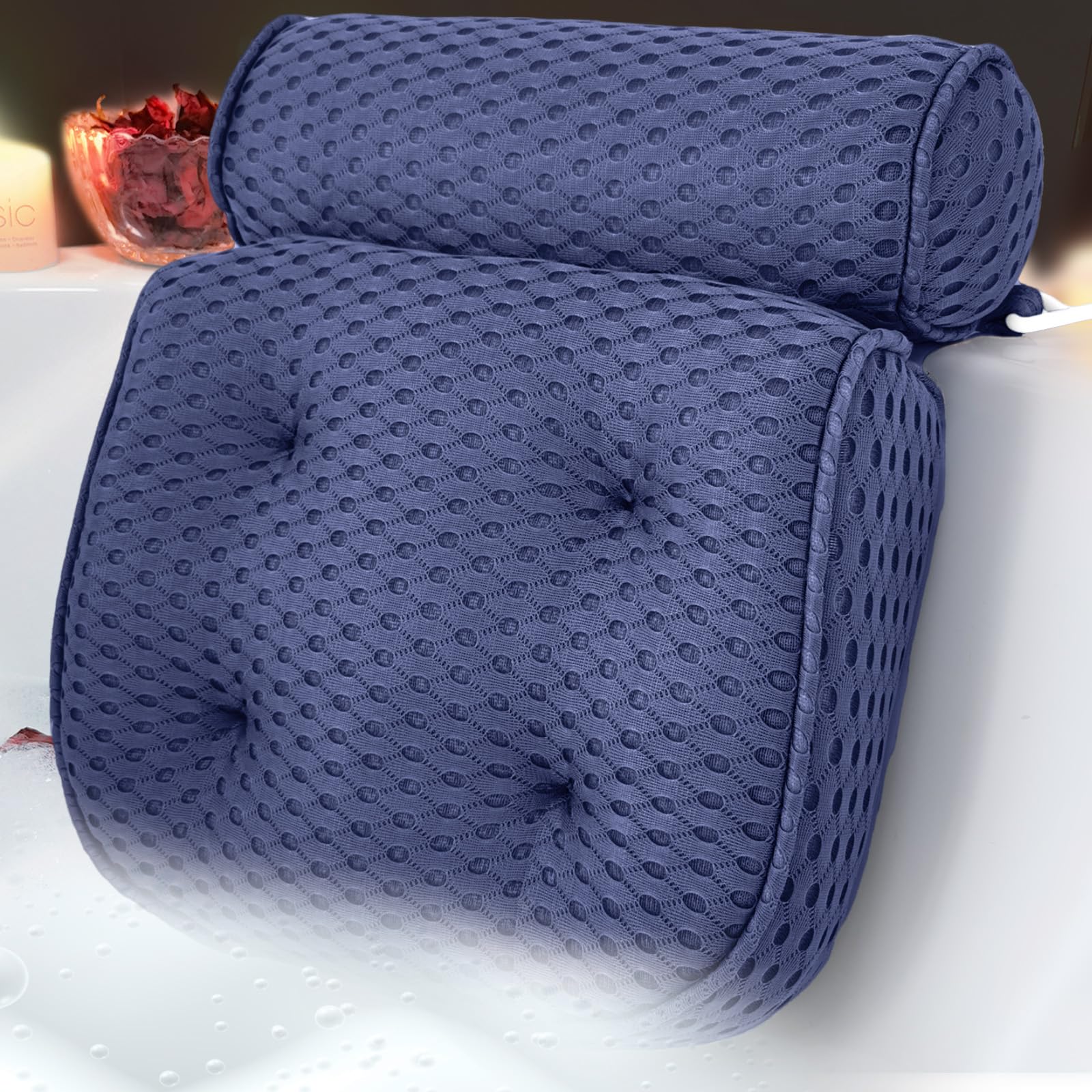 AEROiVi almohada de baño con malla transpirable para secado rápido