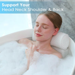AEROiVi oreiller bain avec ventouses grandes assurant un maintien stable.