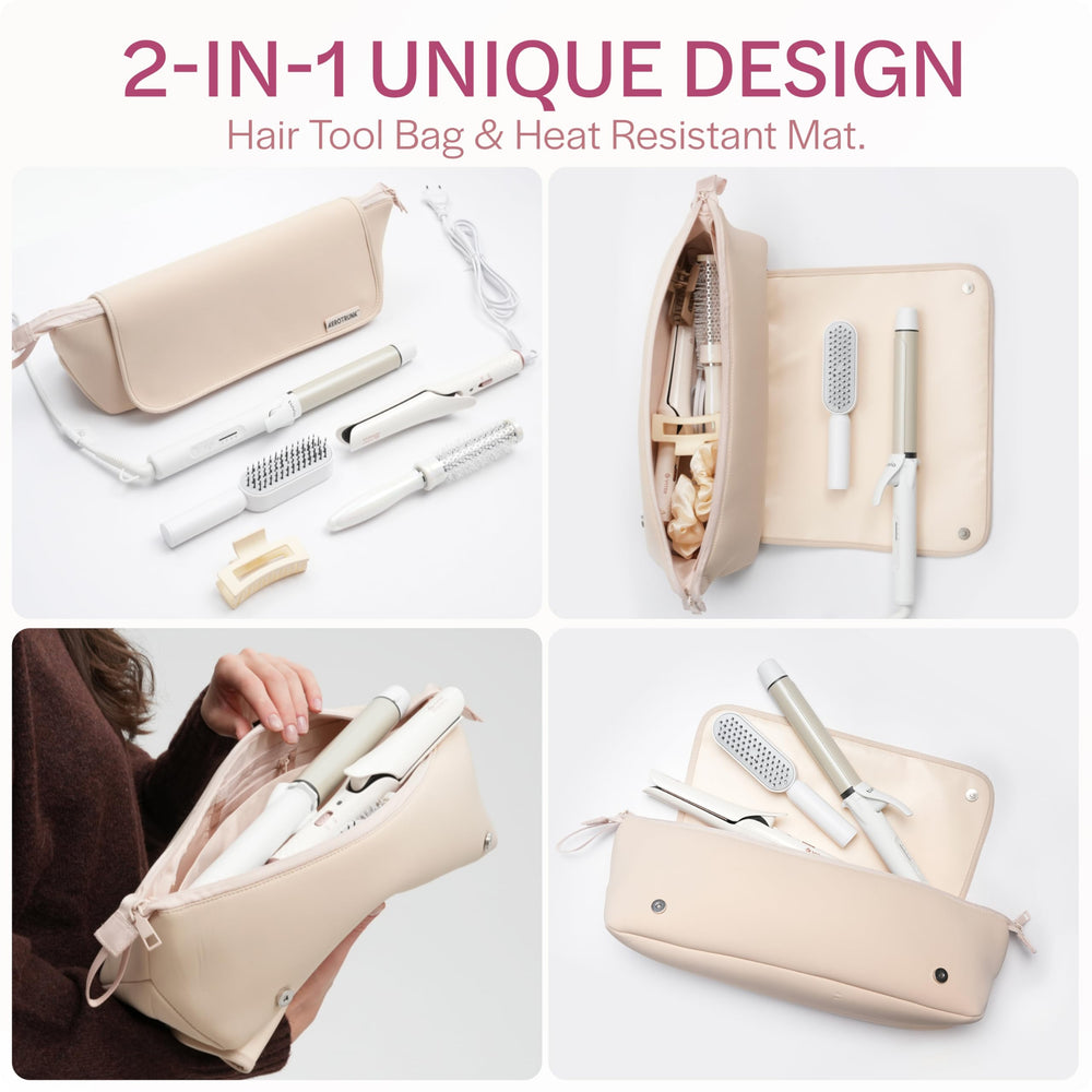 Dos compartimentos para accesorios mantienen cables ordenados con Aerotrunk.