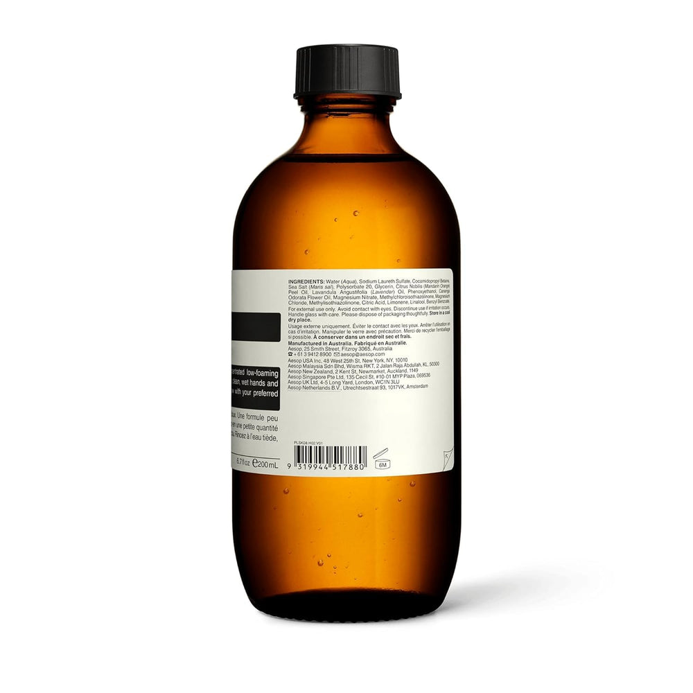 Aesop Amazing Face Cleanser, aplicacion-manos: uso diario mañana y noche para piel limpia