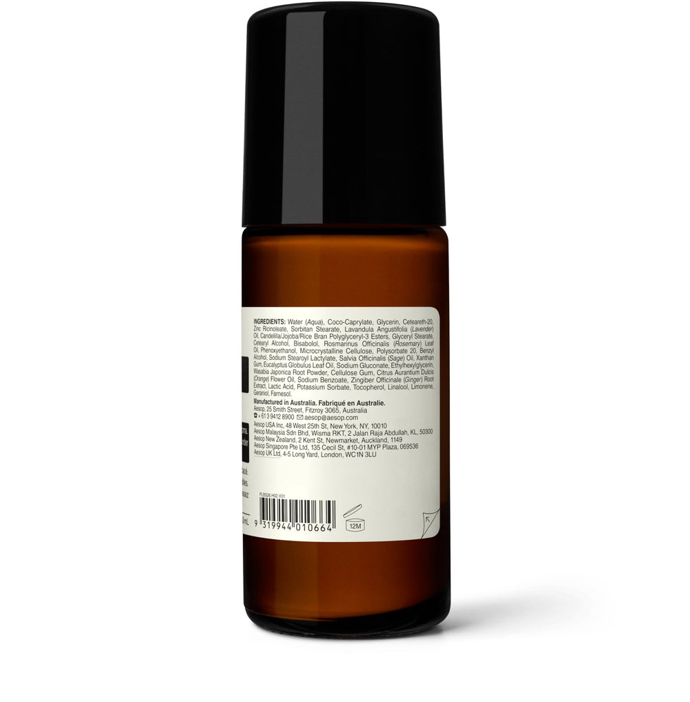 Extractos de salvia, wasabi y zinc en la fórmula de Aesop.