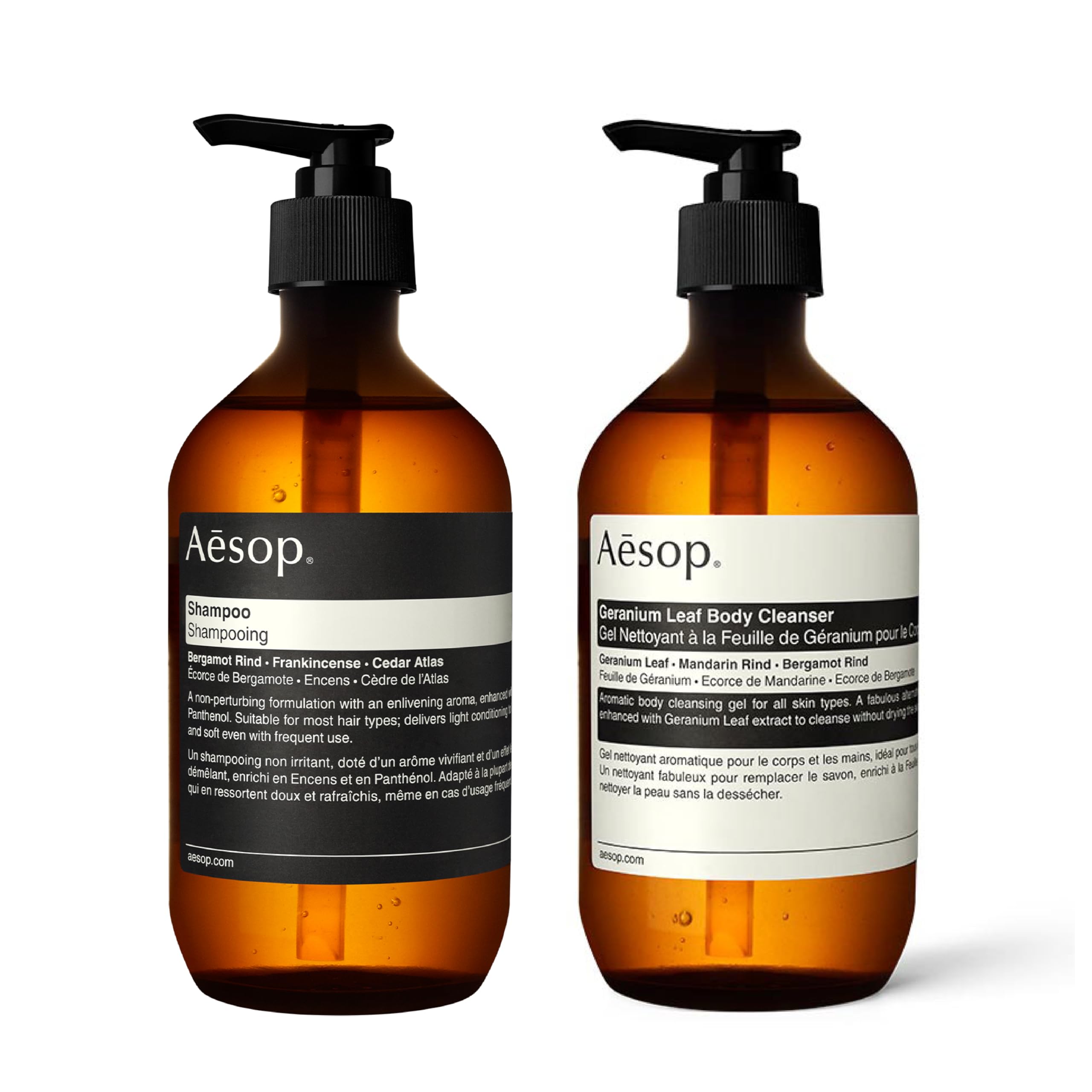 Aesop Feuille de Géranium Nettoyant Corps, flacon prêt pour une fraîcheur quotidienne