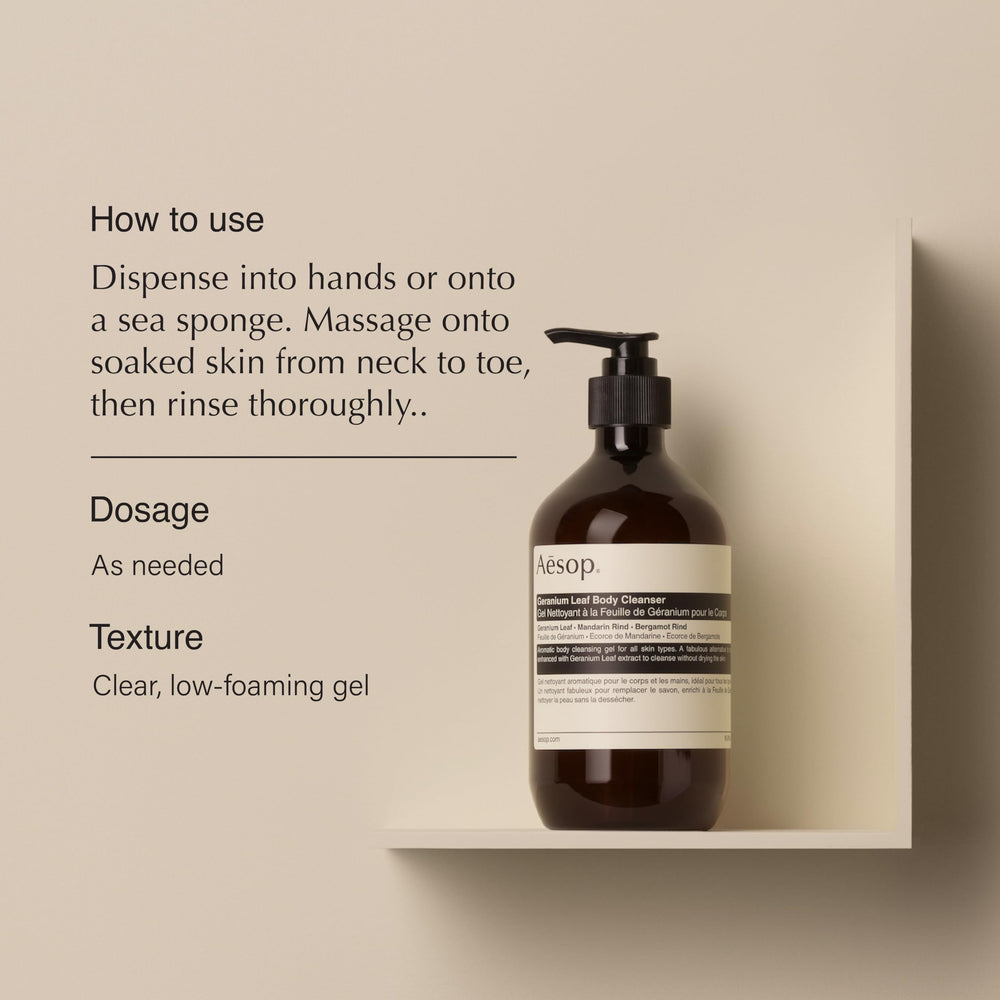 Aesop Shampoing Feuille de Géranium, flacon élégant pour cheveux propres et parfumés