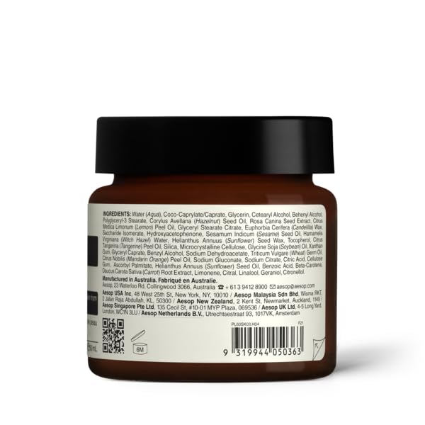 Aesop Mandarin hidratante para el rostro: muestra en línea para probar aromas.