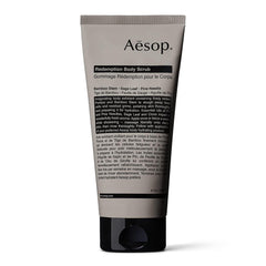 Aesop Redemption exfoliante corporal con piedra pómez molida para exfoliar.