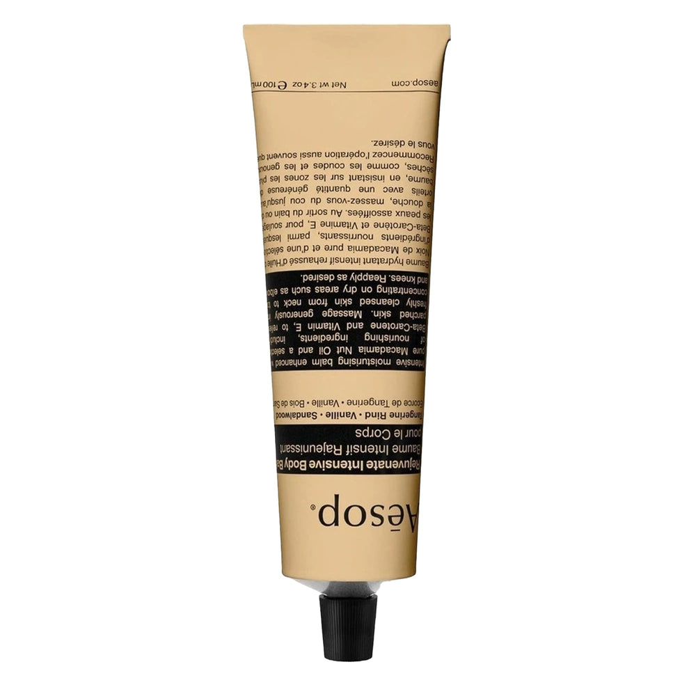 Aesop Rejuvenate Intensive Body Balm envase de 100 ml para hidratación profunda.