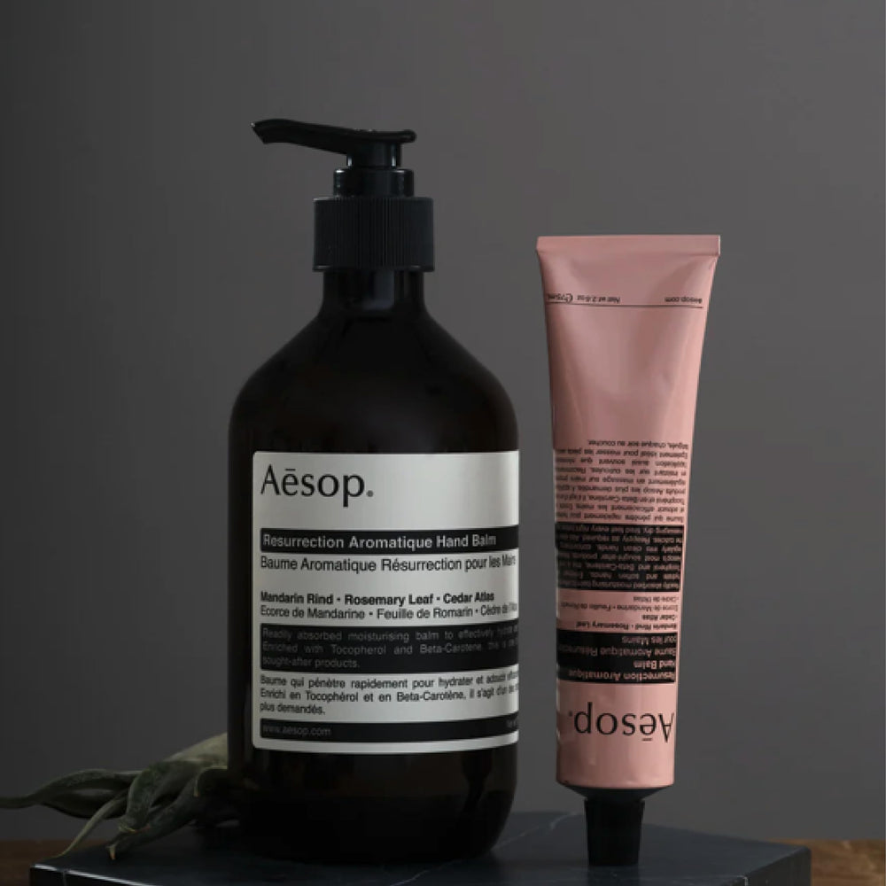 Tamaño 500 ml en el envase de Aesop Resurrection Aromatique.