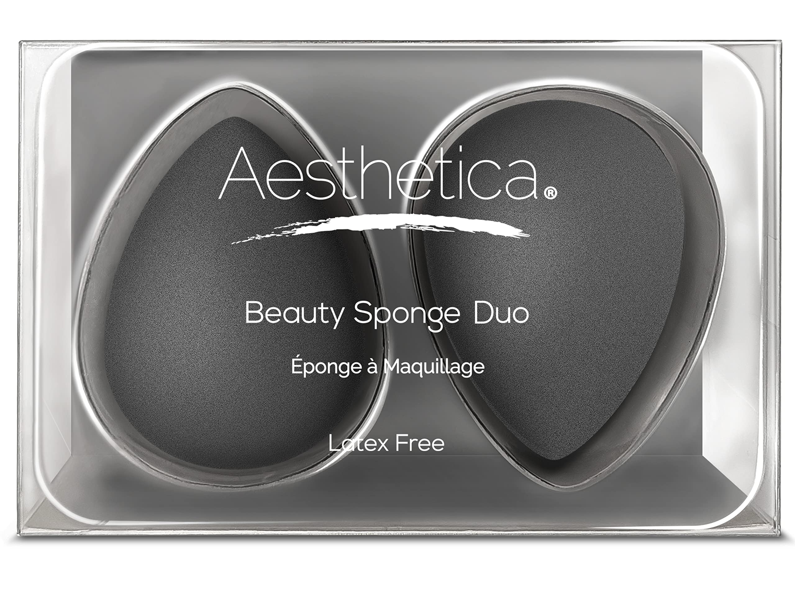 Esponja Aesthetica con extremo redondo para difuminar base y crema con cobertura suave