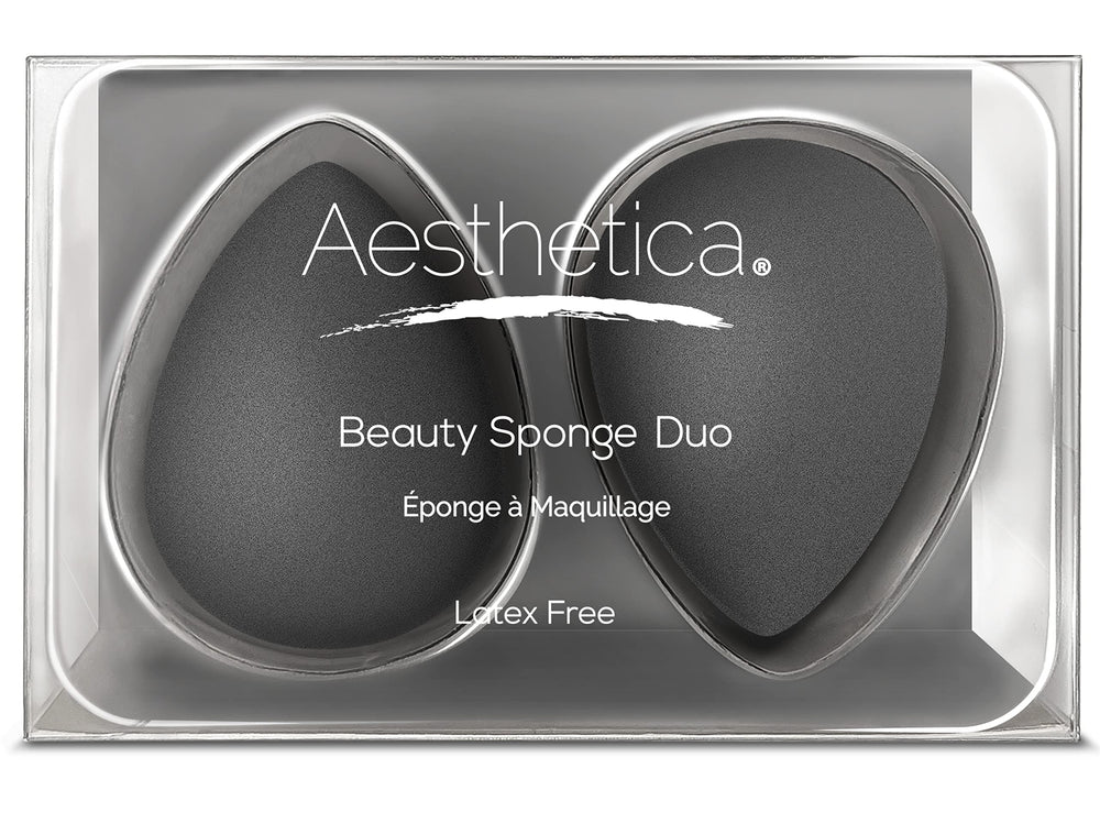 Esponja Aesthetica con extremo redondo para difuminar base y crema con cobertura suave