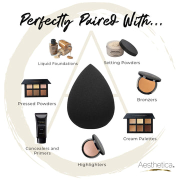 Esponja Aesthetica para contorno y aplicación precisa.
