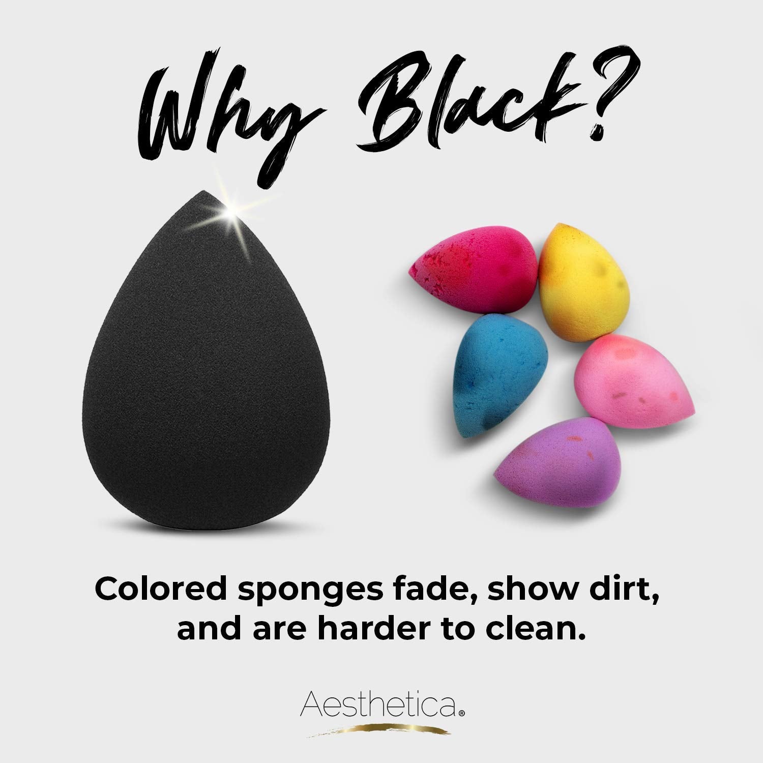 Esponja de maquillaje Aesthetica sin bordes para cobertura sin líneas.