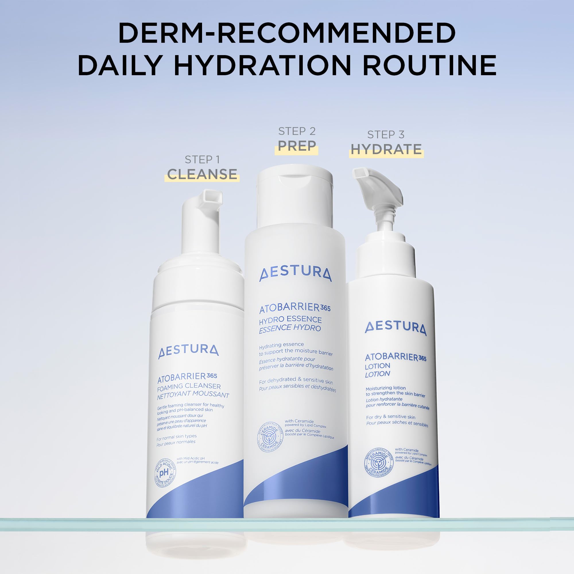 Testé allergiquement et sans parfum ni colorants AESTURA ATOBARRIER365