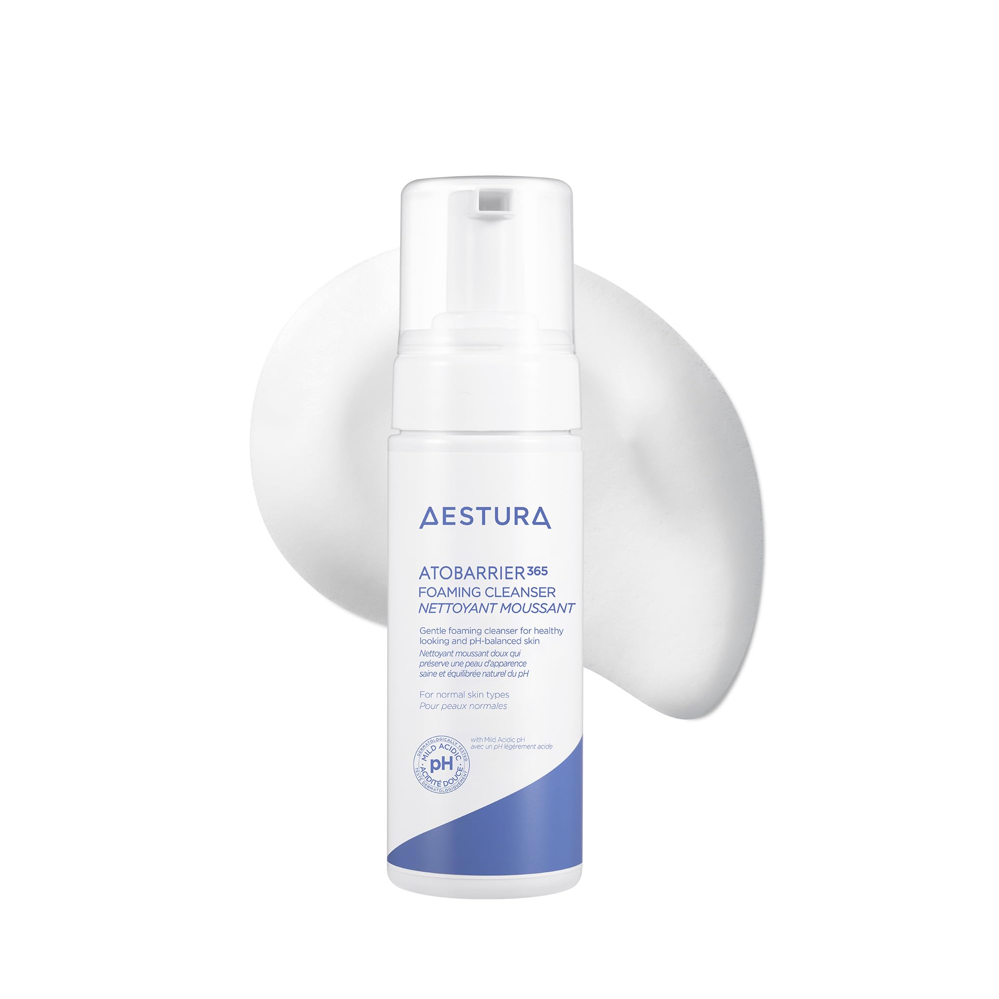 AESTURA ATOBARRIER365 bottle front, easy daily cleanse for sensitive skin.