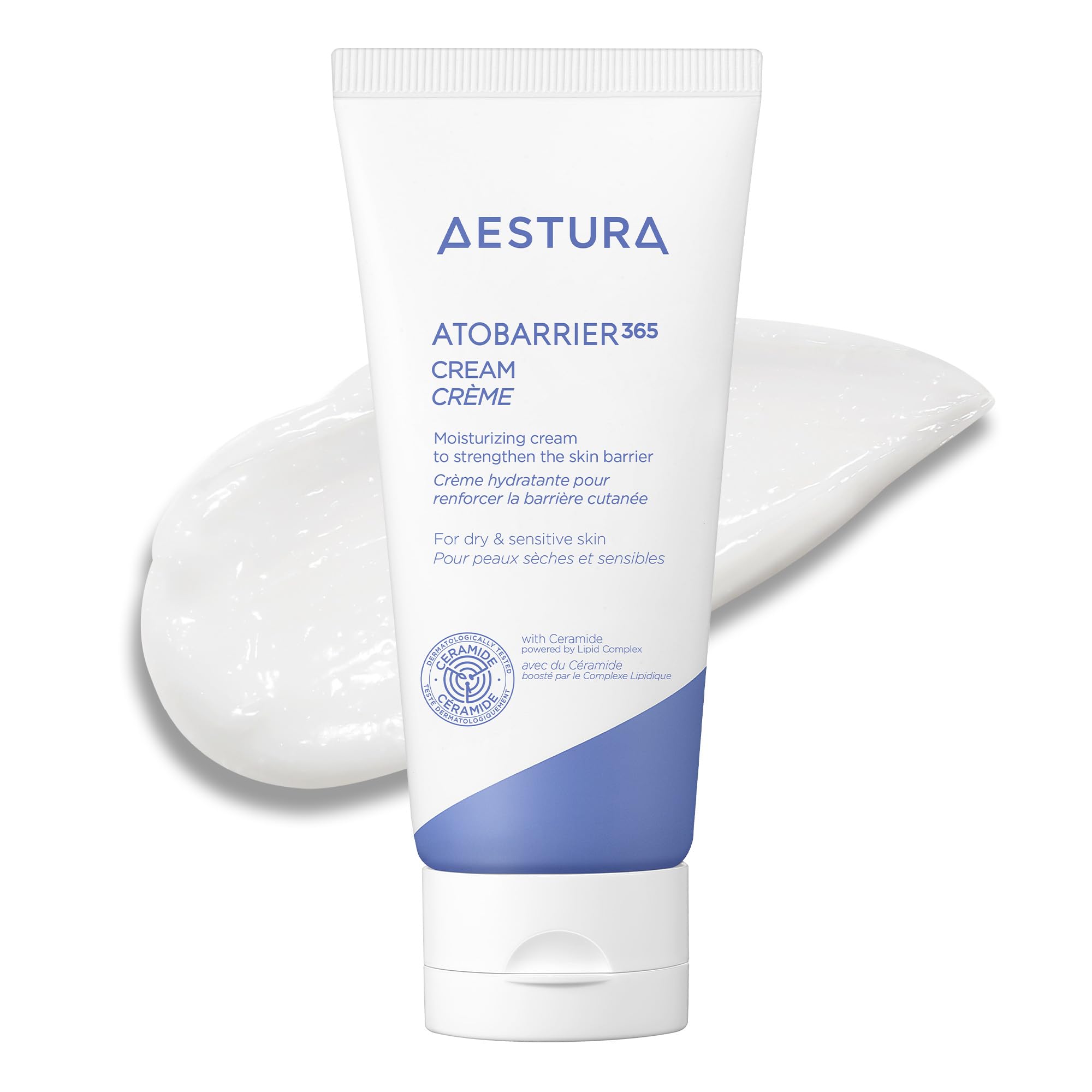 Crème AESTURA ATOBARRIER365 en bouteille 80 ml, hydratation longue durée