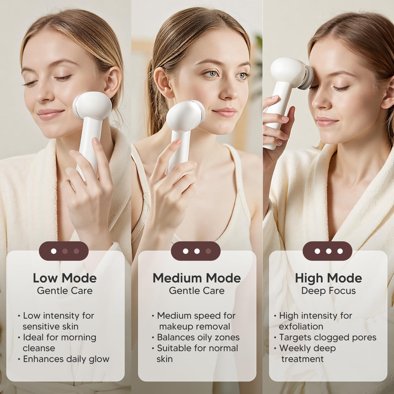 AFEIOFT cepillo facial compacto para uso diario y viajes.