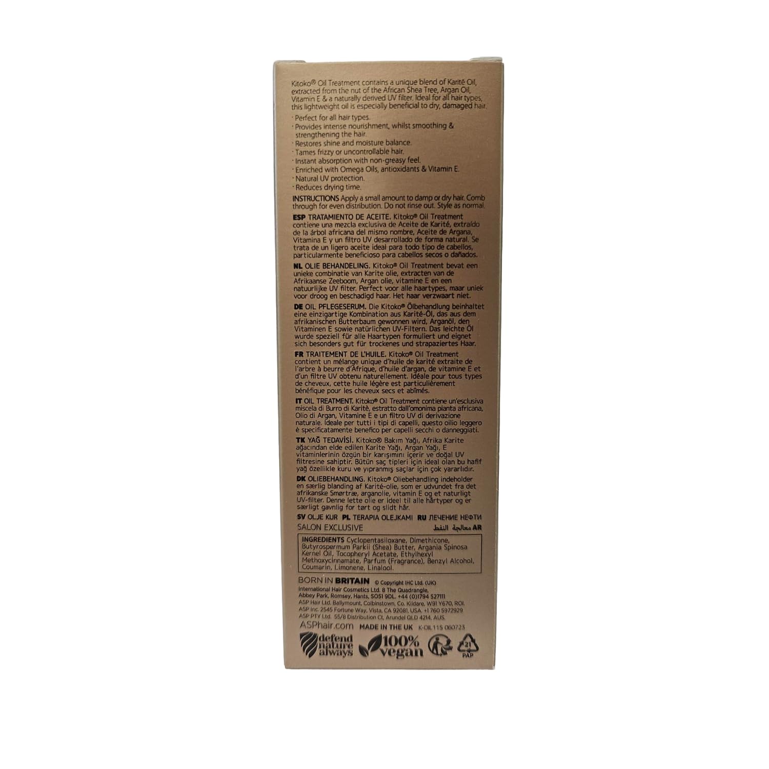 Filtro UV natural en Kitoko de Affinage para protección del color.