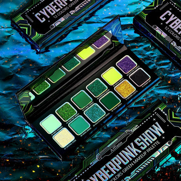 Afflano Look festivo chrome verde: ideal para cosplay y eventos
