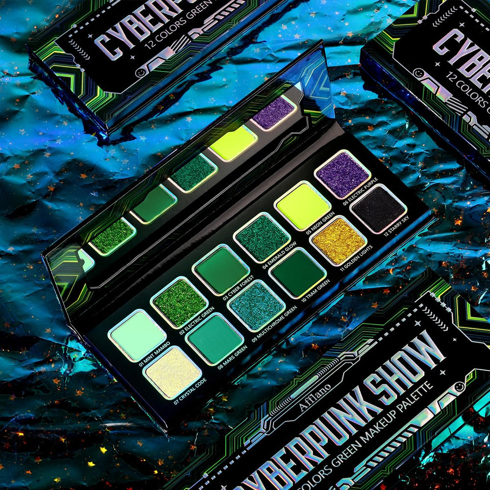 Afflano Look festivo chrome verde: ideal para cosplay y eventos
