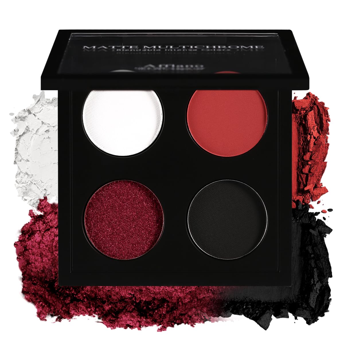 Afflano Gothic Red paleta blanca mate para iluminación suave de párpados.