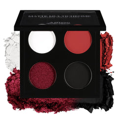 Afflano Gothic Red paleta blanca mate para iluminación suave de párpados.