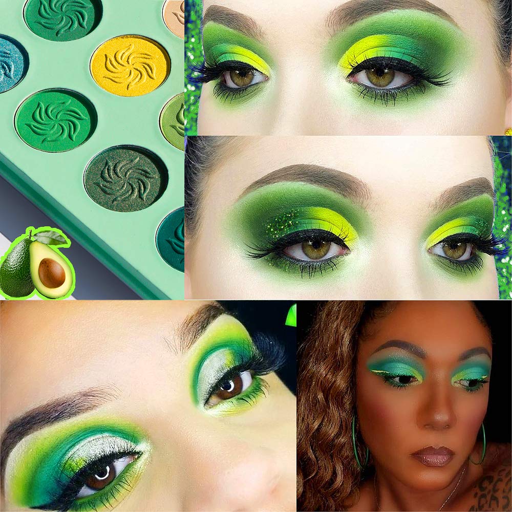 Sombra verde con brillo iridiscente suave de Afflano para looks festivos.