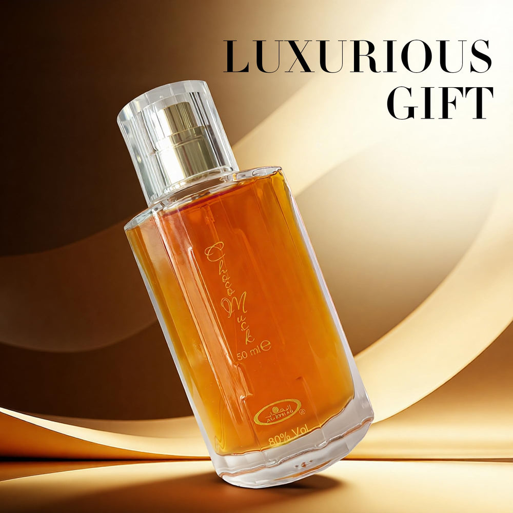 AFLUXE Choco Almizcle envase 50 ml, formato compacto y práctico.