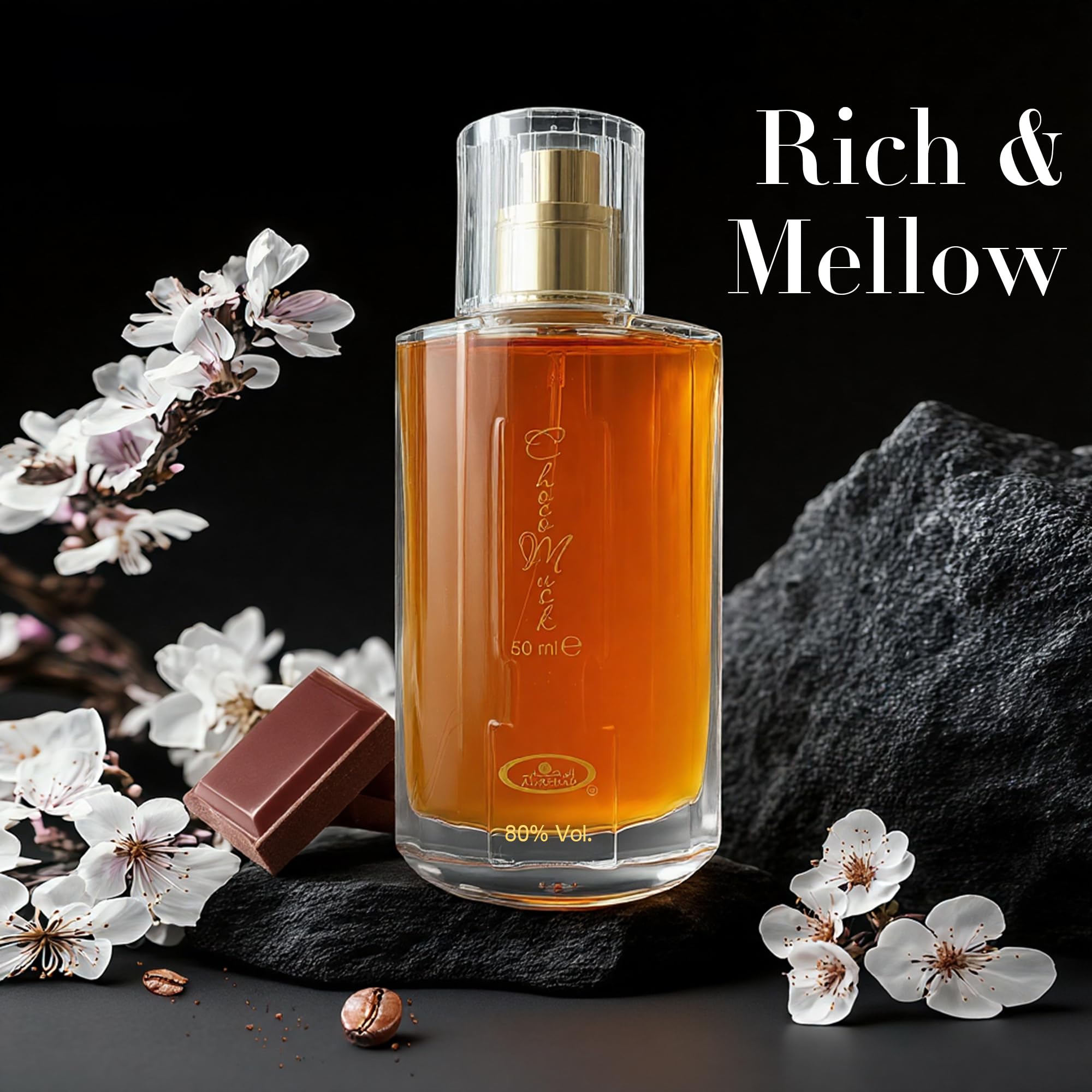 AFLUXE Choco Almizcle etiqueta destacada para presencia elegante.