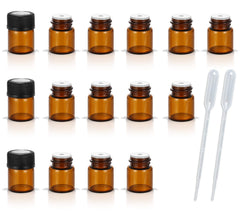 Frasco AFMNQZ ámbar de 1 ml con reductor de orificio y tapa para viaje.