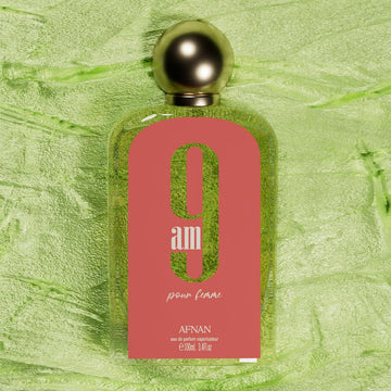 Afnan 9 AM Pour Femme: envase de 100 ml para uso prolongado