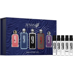 Afnan 9 Series Discovery Set con empaque lujoso, ideal para regalo