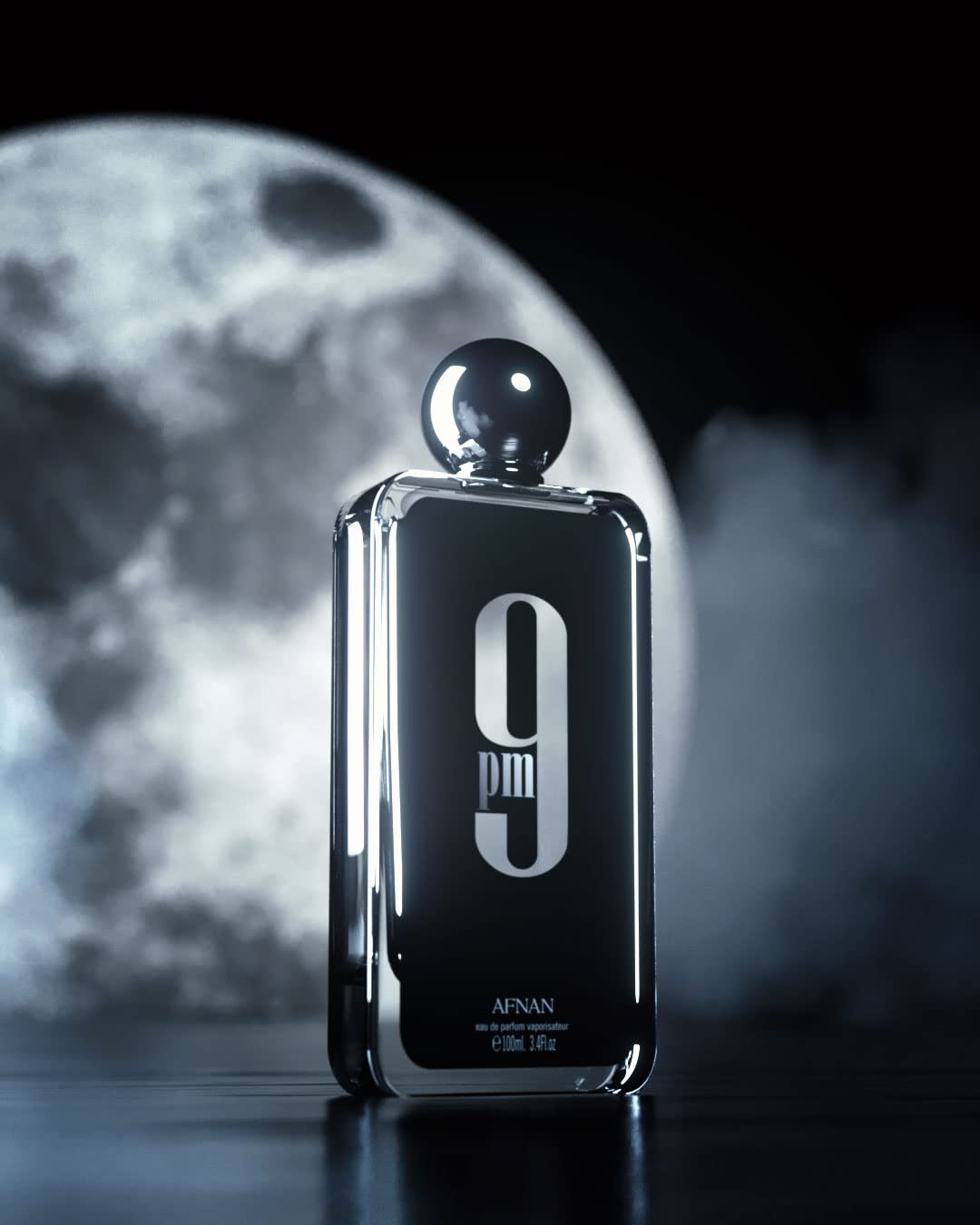 Afnan 9 PM, diseño del frasco transmite masculinidad y elegancia.