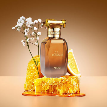 Afnan Delicious Bouquet, presentación elegante, aroma reconfortante para noches.