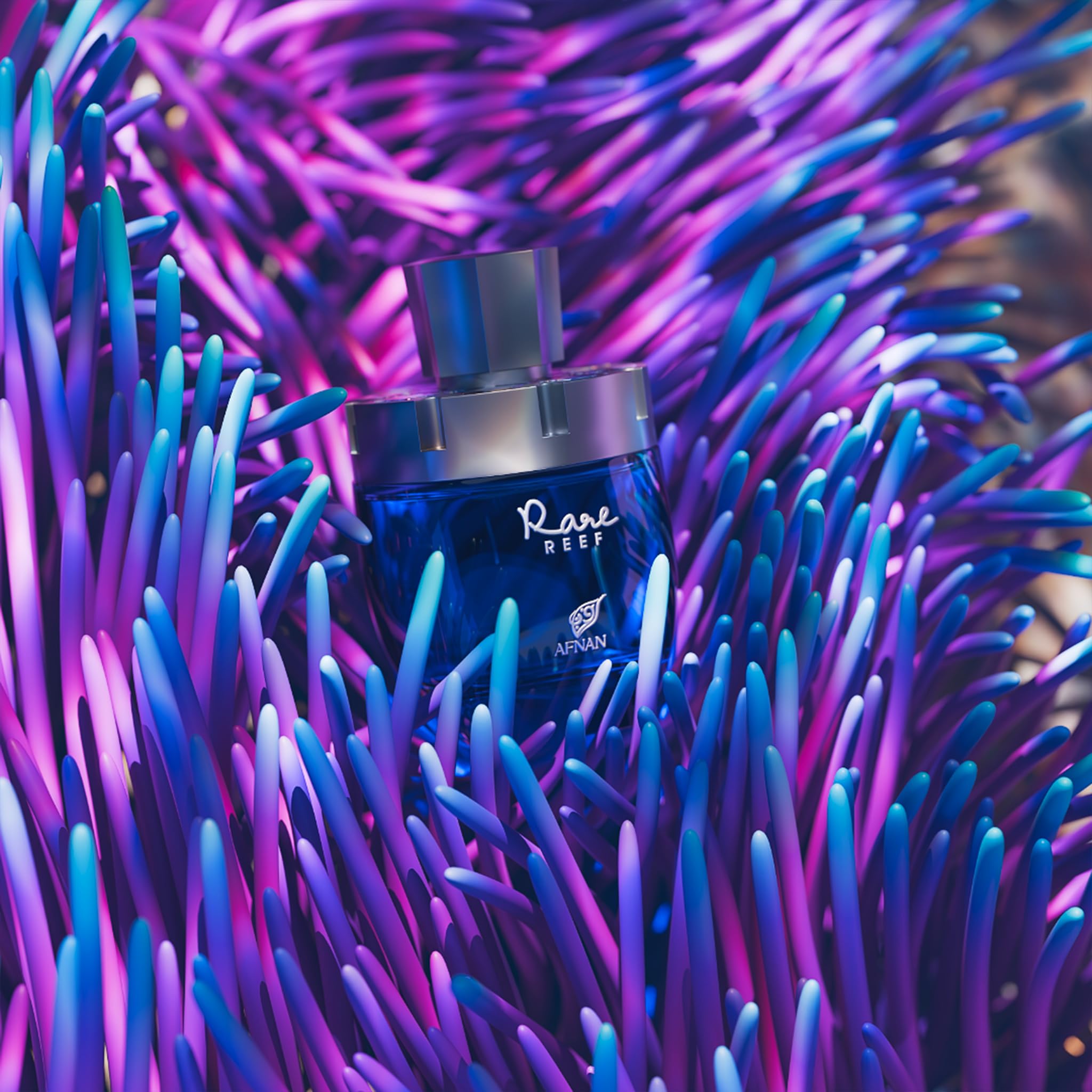 Afnan Rare Reef, diseño del frasco contemporáneo para coleccionistas.