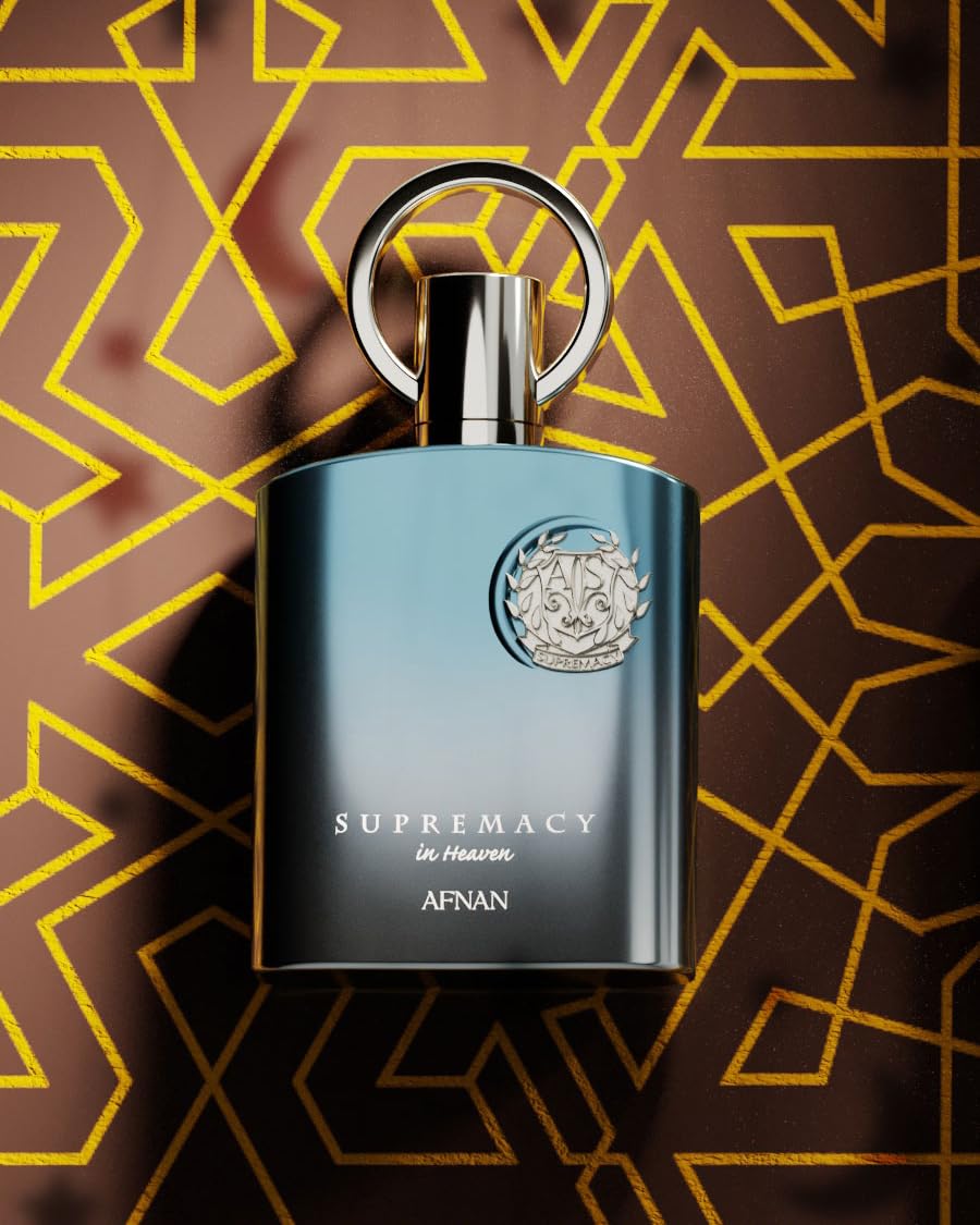 Afnan Supremacy In Heaven box and bottle combo, cohesive luxury.