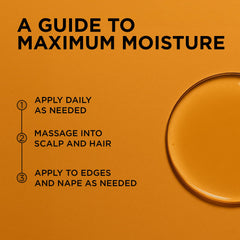African Pride Black Castor Miracle manos aplicando, hidratación intensa para cabello rizado