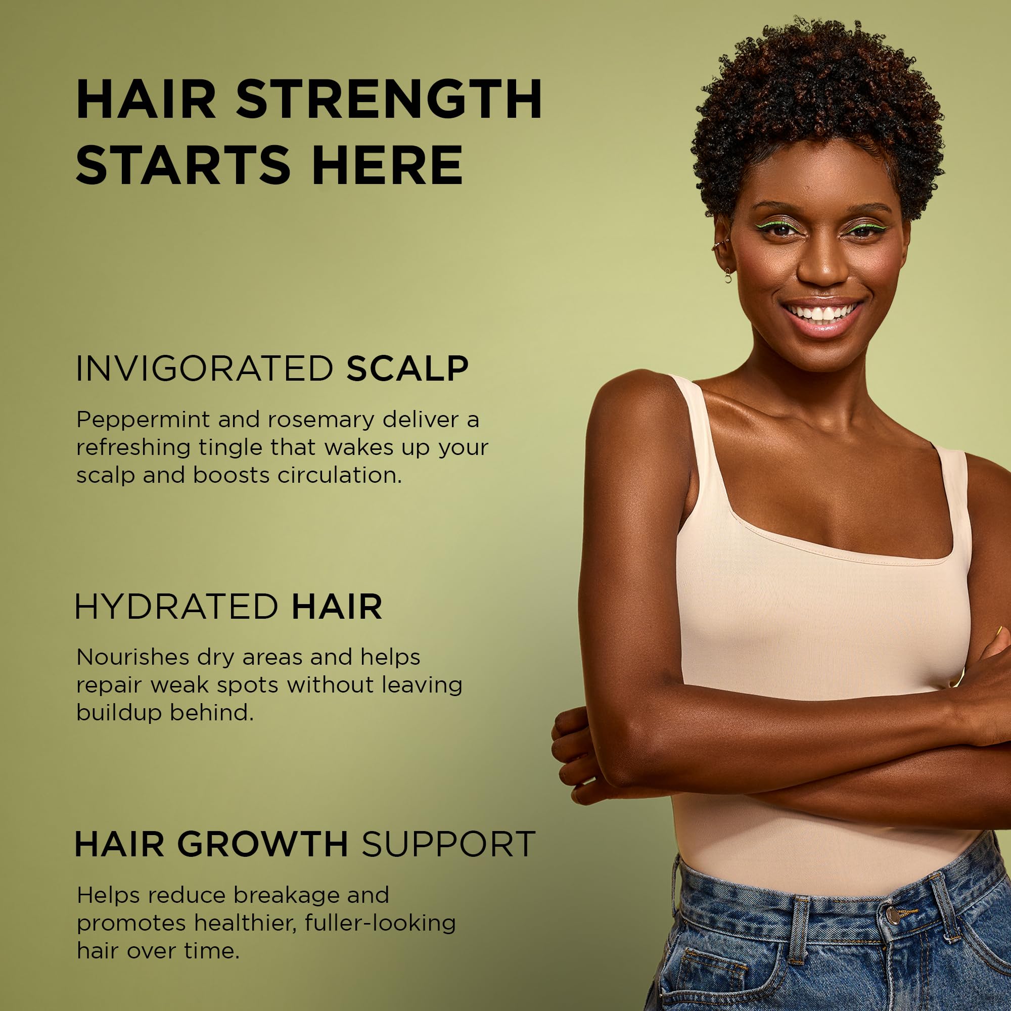 African Pride Feel It Formula, aplicación en la palma para revitalizar puntas y textura