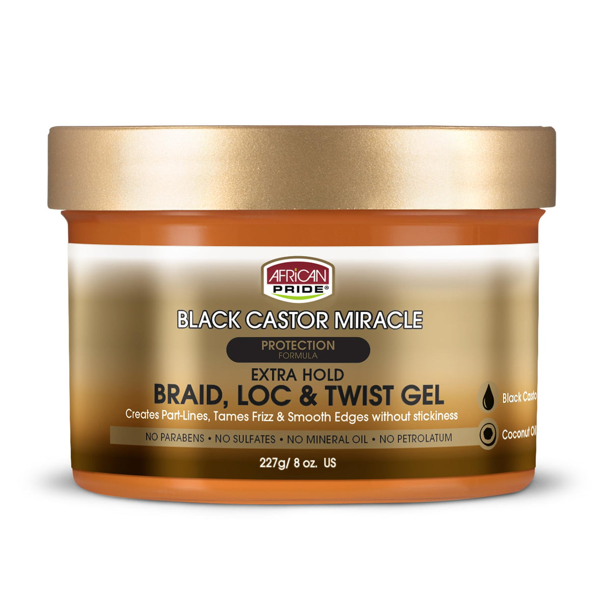 African Pride gel para trenzas, firmeza extrema, controla el frizz