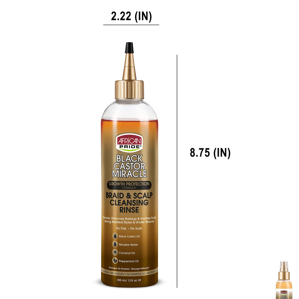 African Pride Milagro de Ricino Negro: ideal durante trenzas o extensiones