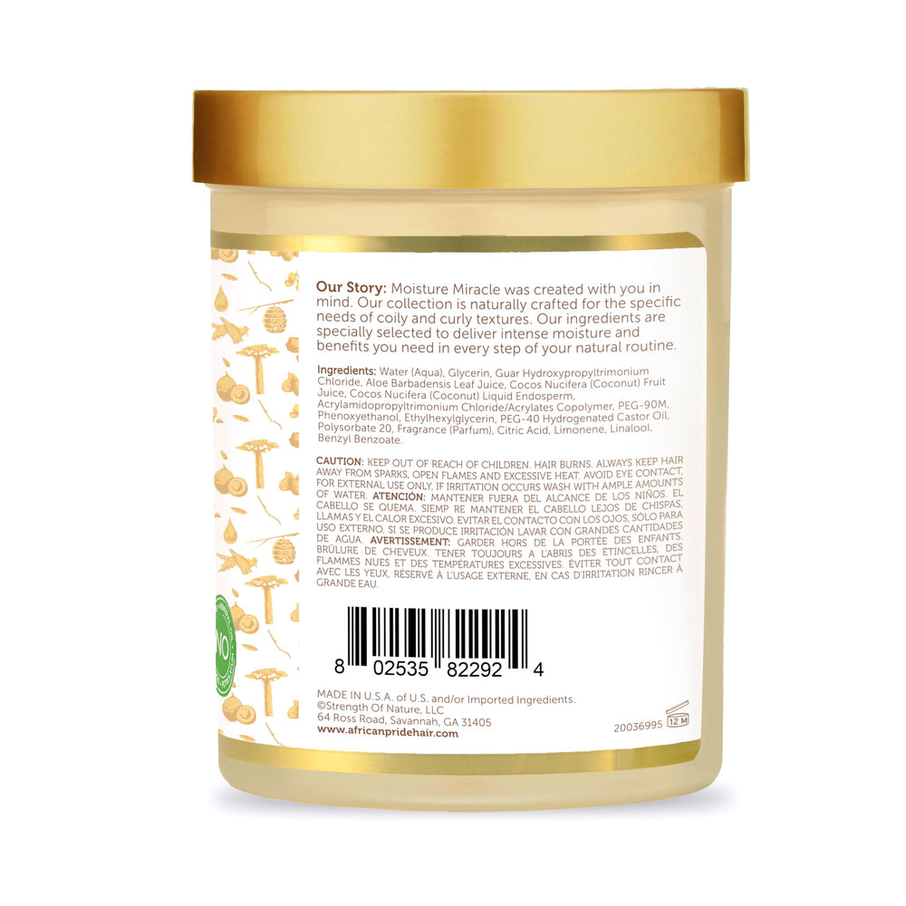 African Pride Moisture Miracle: envase de 18 onzas para fácil dispensación