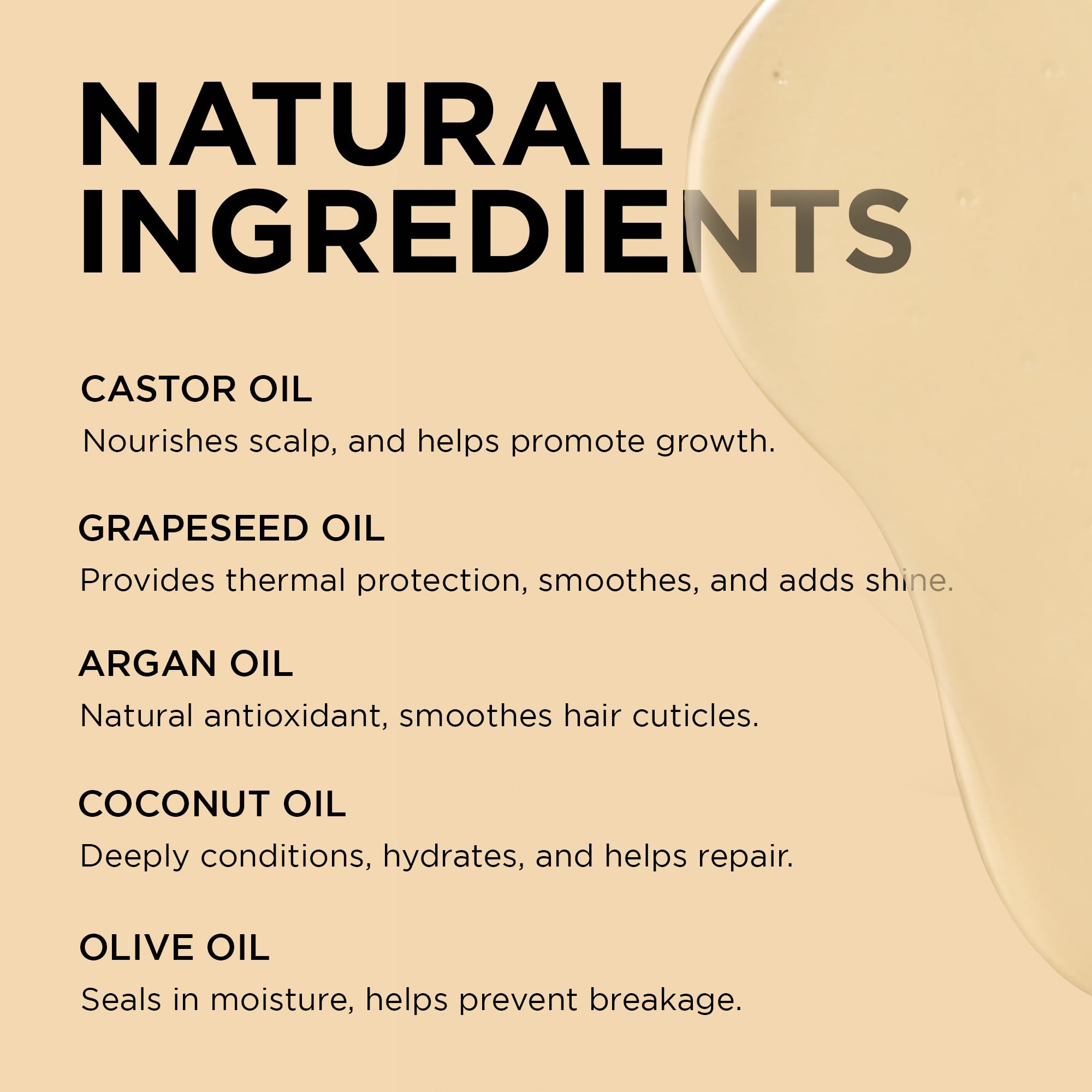 Textura suave de aceites African Pride Moisture Miracle para nutrir puntas.