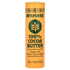 Africare Manteca de cacao 100% pura en barra para hidratación suave de la piel.
