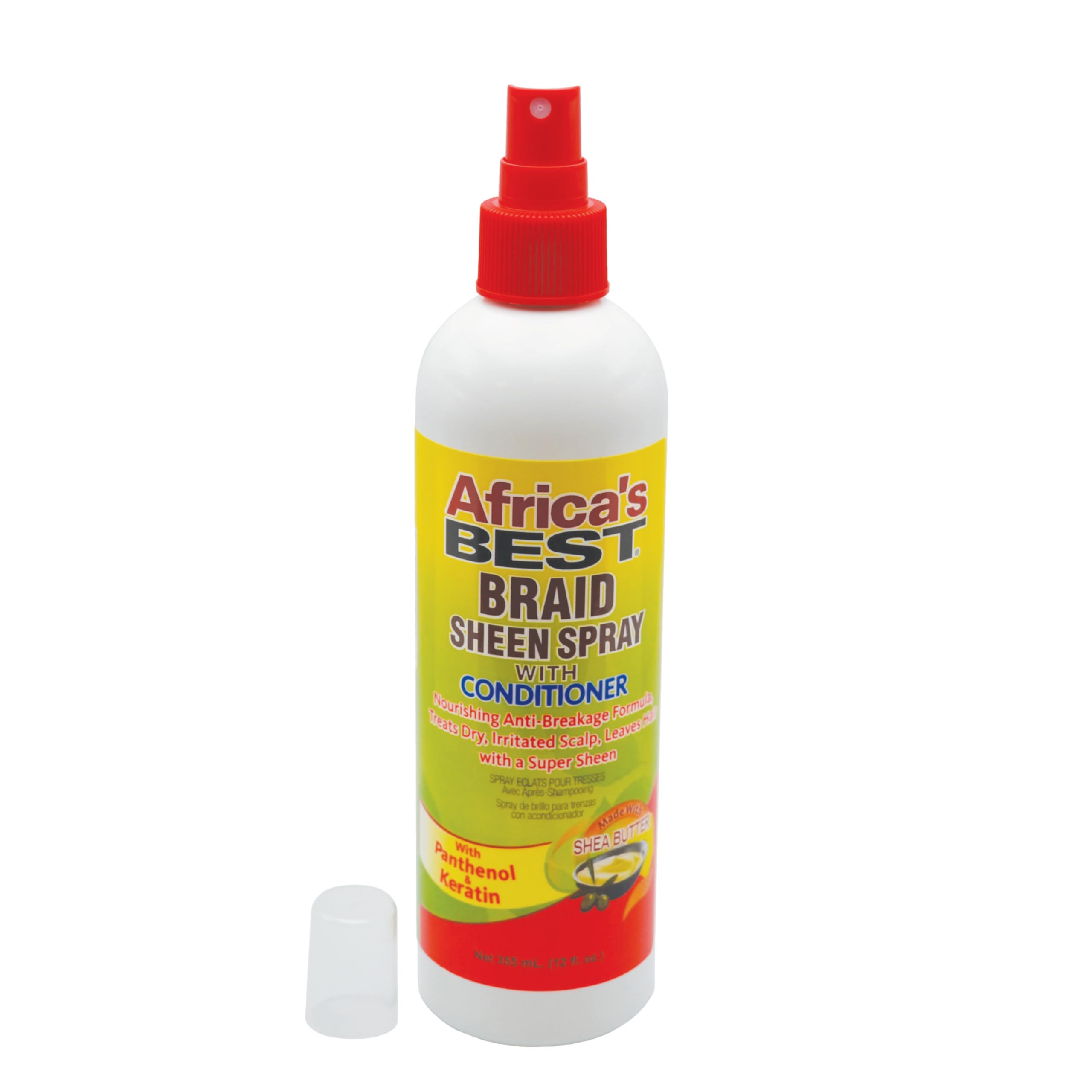 marca Africa's Best Brillo para Trenzas, retoques entre lavados para hidratar.