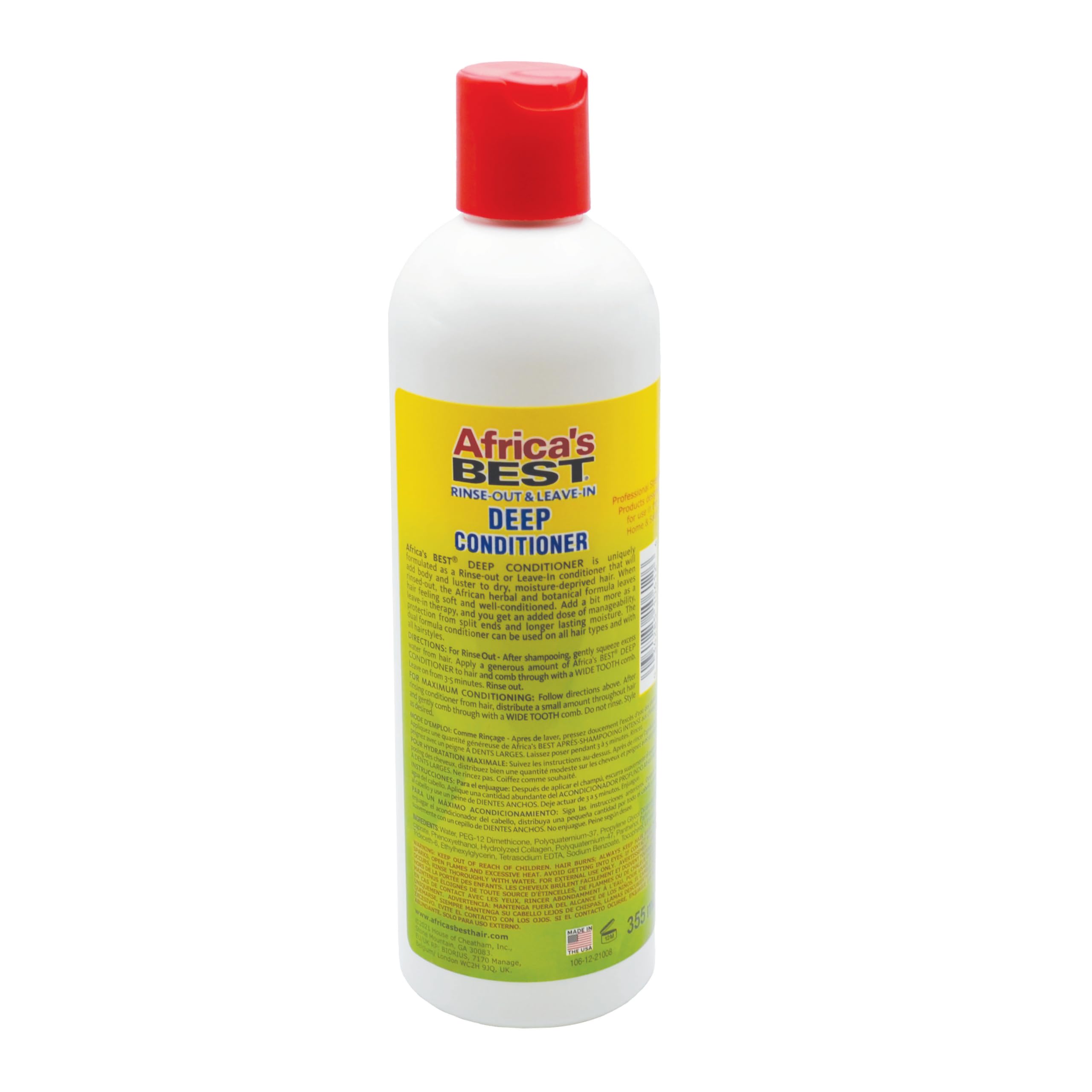 Africa's Best Condicionador textura cremosa para aplicación suave e hidratación