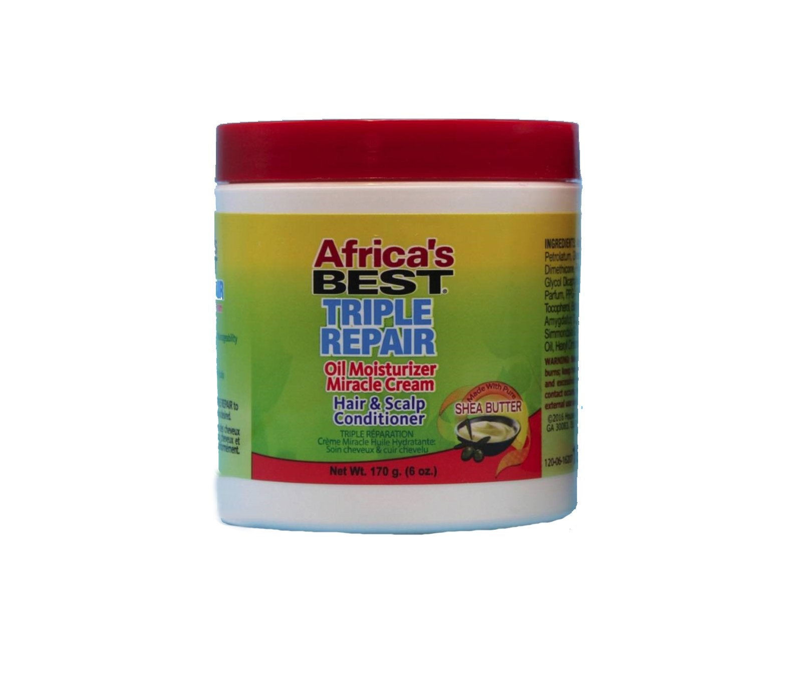 Africa's Best Triple Repair Oil, textura rica, aroma ligero, mejora la manejabilidad del cabello.
