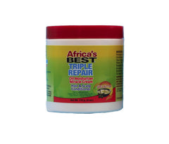 Africa's Best Triple Repair Oil, textura rica, aroma ligero, mejora la manejabilidad del cabello.